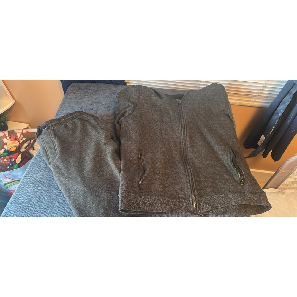Guess Charcoal Zip-Up Men's Sweater